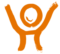 Icon of a person with their arms raised over their head