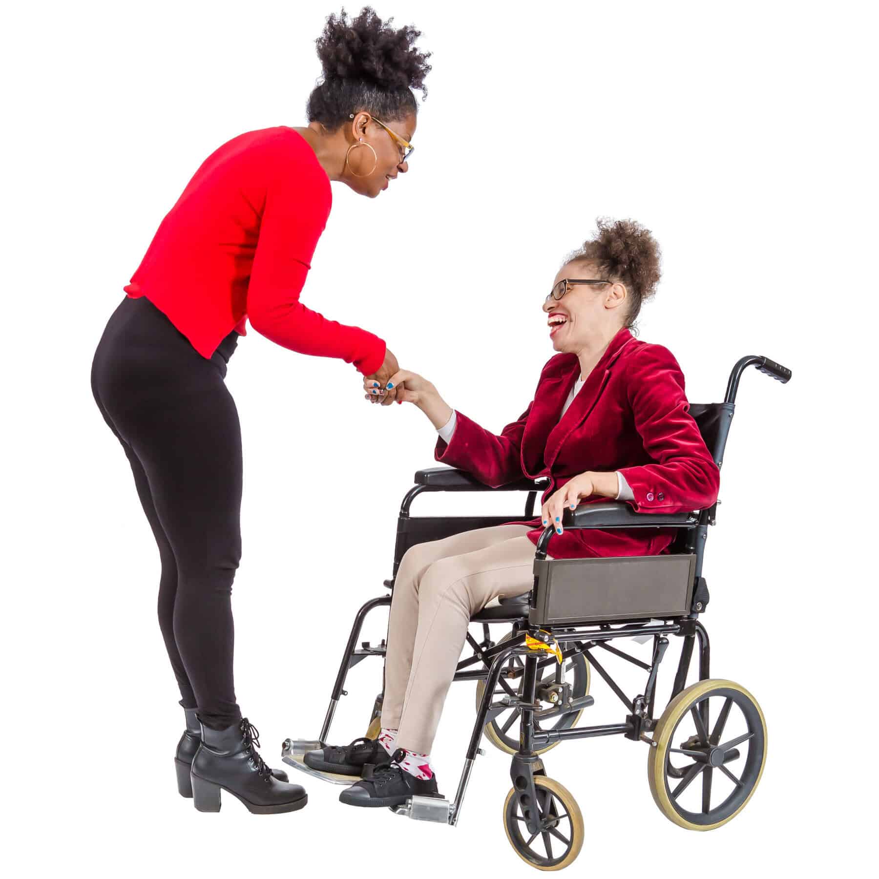 2 people shake hands
