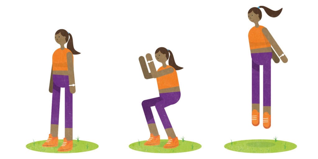 illustration of squat jumps
