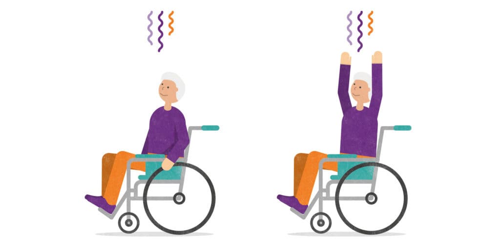 illustration of seated reach