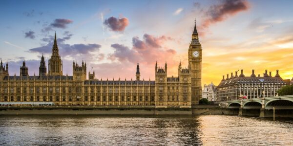 The UK Parliament building in London