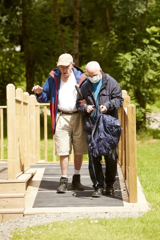 2 people walking