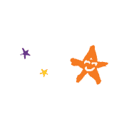 Doodle of an orange star