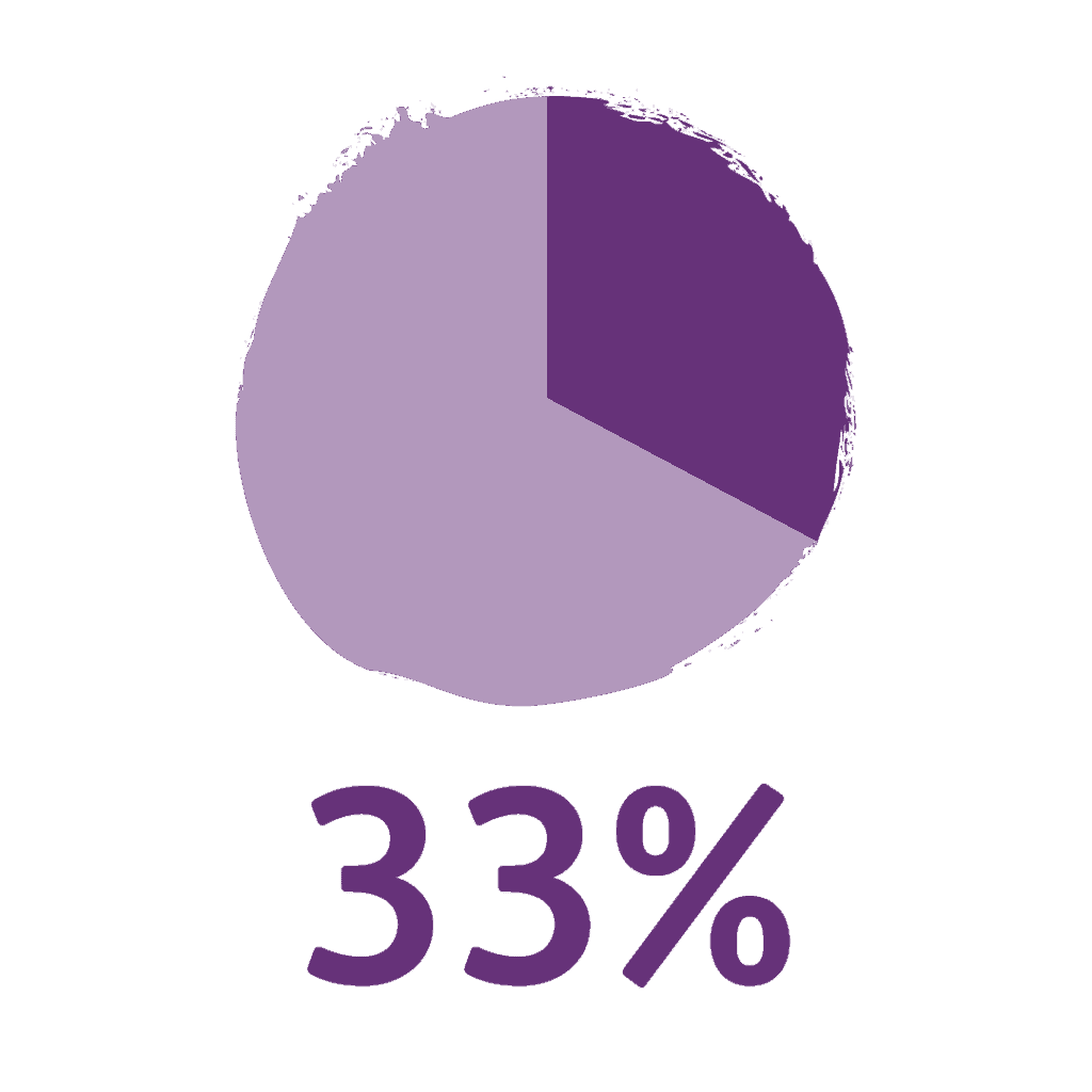 Pie chart showing 33% of disabled people with complex needs rely on the right care and support to be able to make new friendships, get out and about, and socialise at events.